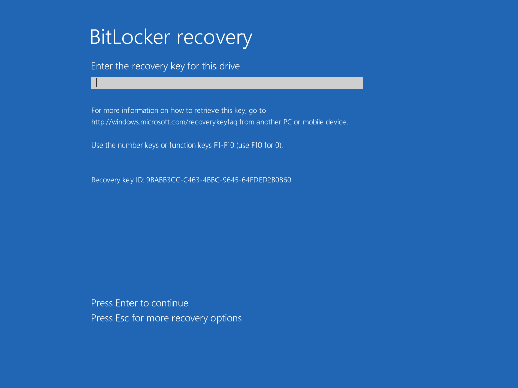 manage bitlocker recovery keys windows 10